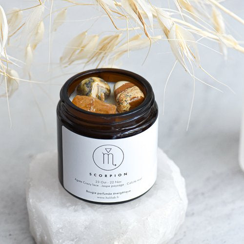 Scented vegan astrological energy candle - SCORPIO