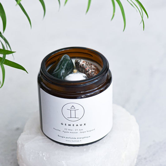 Bougie énergétique astrologique vegan parfumée - GEMEAUX