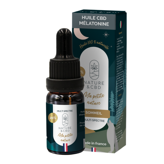 Huile CBD 20% et mélatonine - Ma Petite Nature