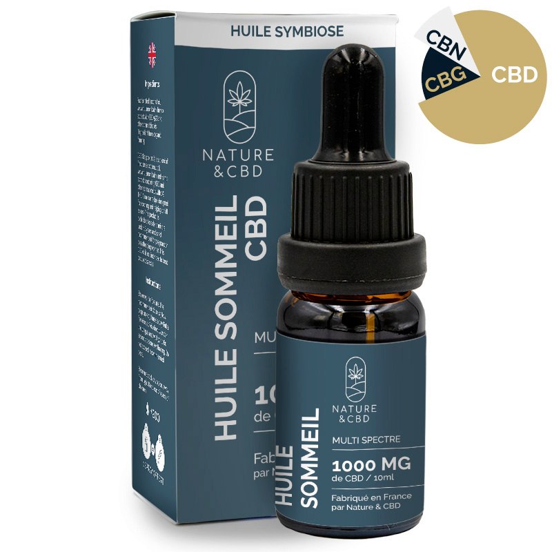 Huile Sommeil au CBD - Symbiose - Chanvre - Melisse - Verveine