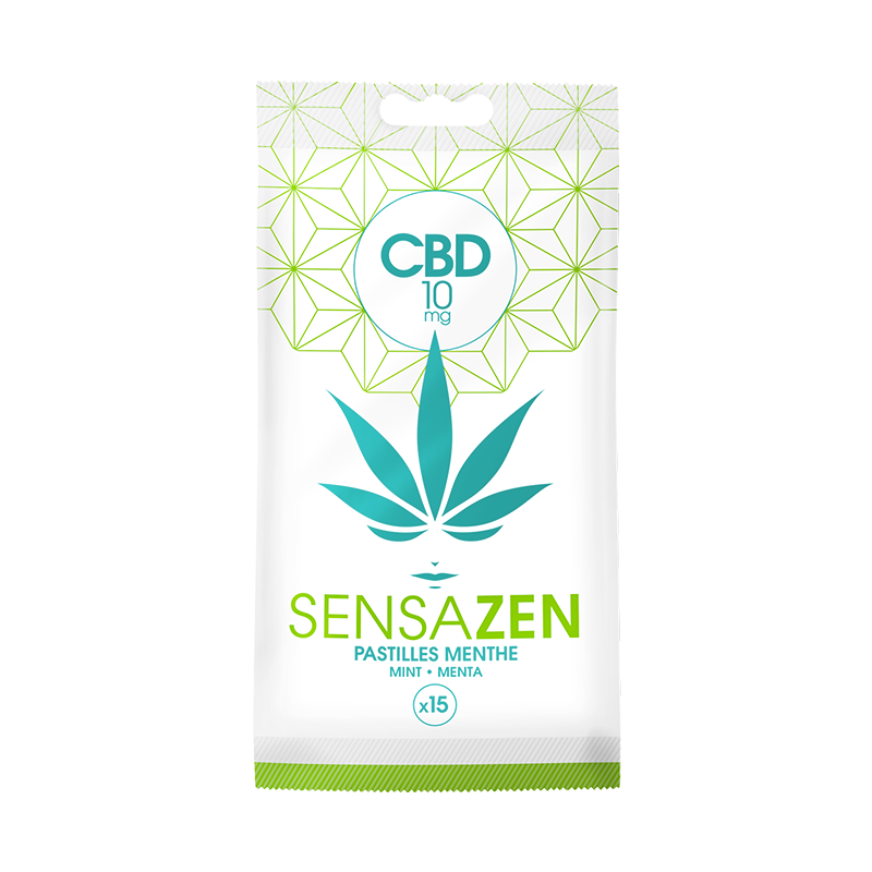 Pastilles CBD Menthe douce - Sachet de 15 pastilles