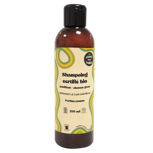 Shampooing Purifiant Cheveux Gras Bio parfum Pomme par Le Gang des Bulles